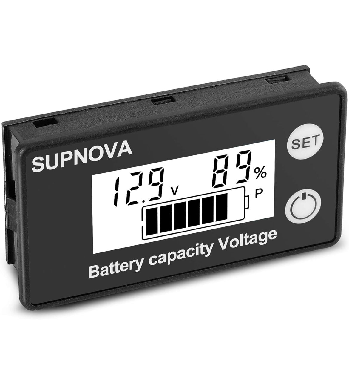 شاشة مراقبة البطارية 12V 24V 36V 48V 60V 72V من SUPNOVA – عداد رقمي