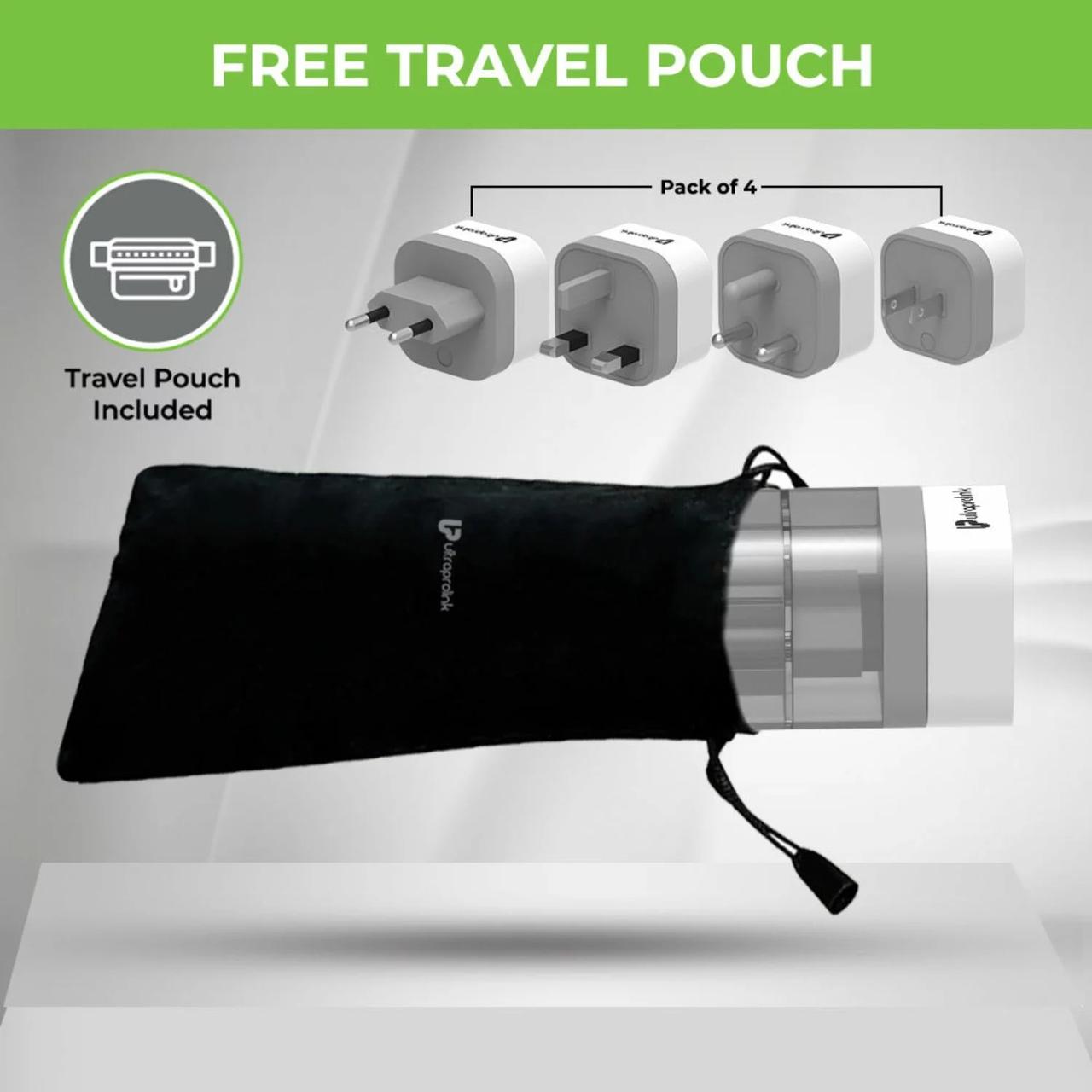 محولات كهربائية عالمية Ultraprolink Travel Qubes (علبة تحتوي على 4 قطع)