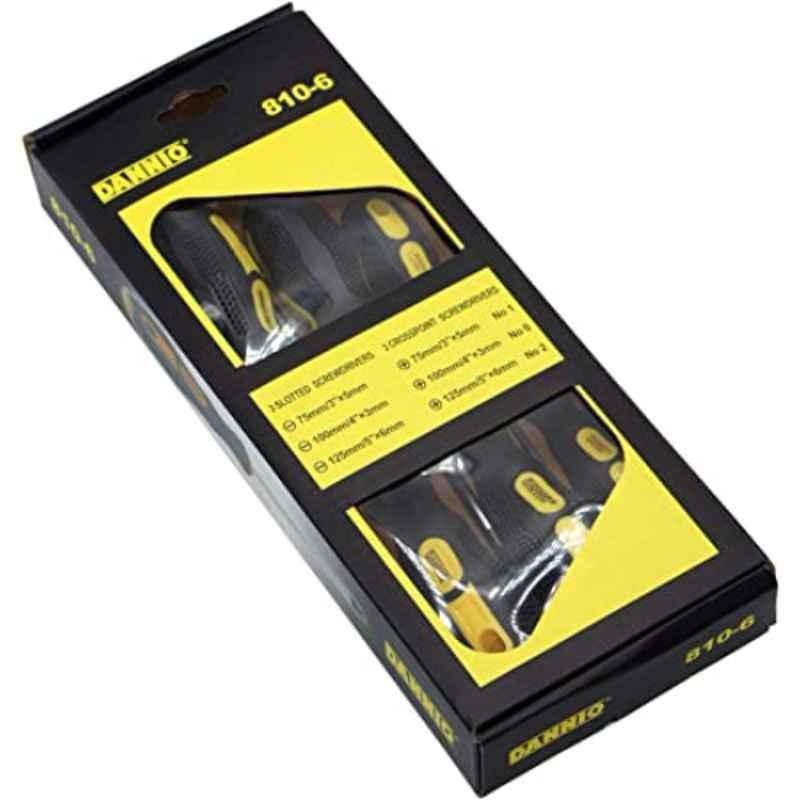 مفك دانيو العريض الممغنط غير القابل للانزلاق (عبوة من 6 قطع)