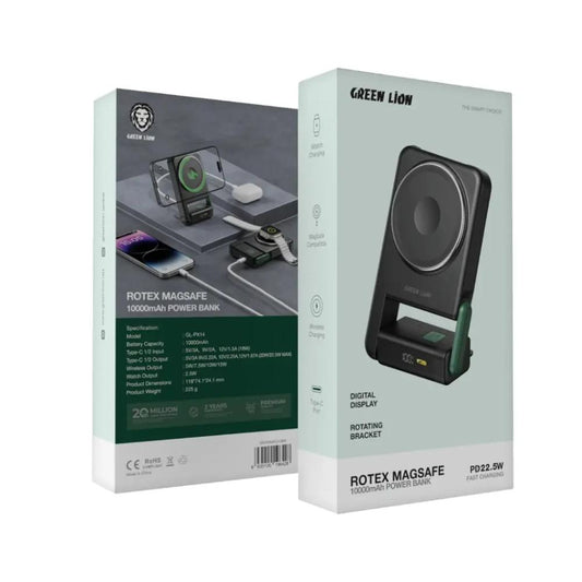 باور بانك روتكس ماج سيف 10000 مللي أمبير من جرين ليون - أسود