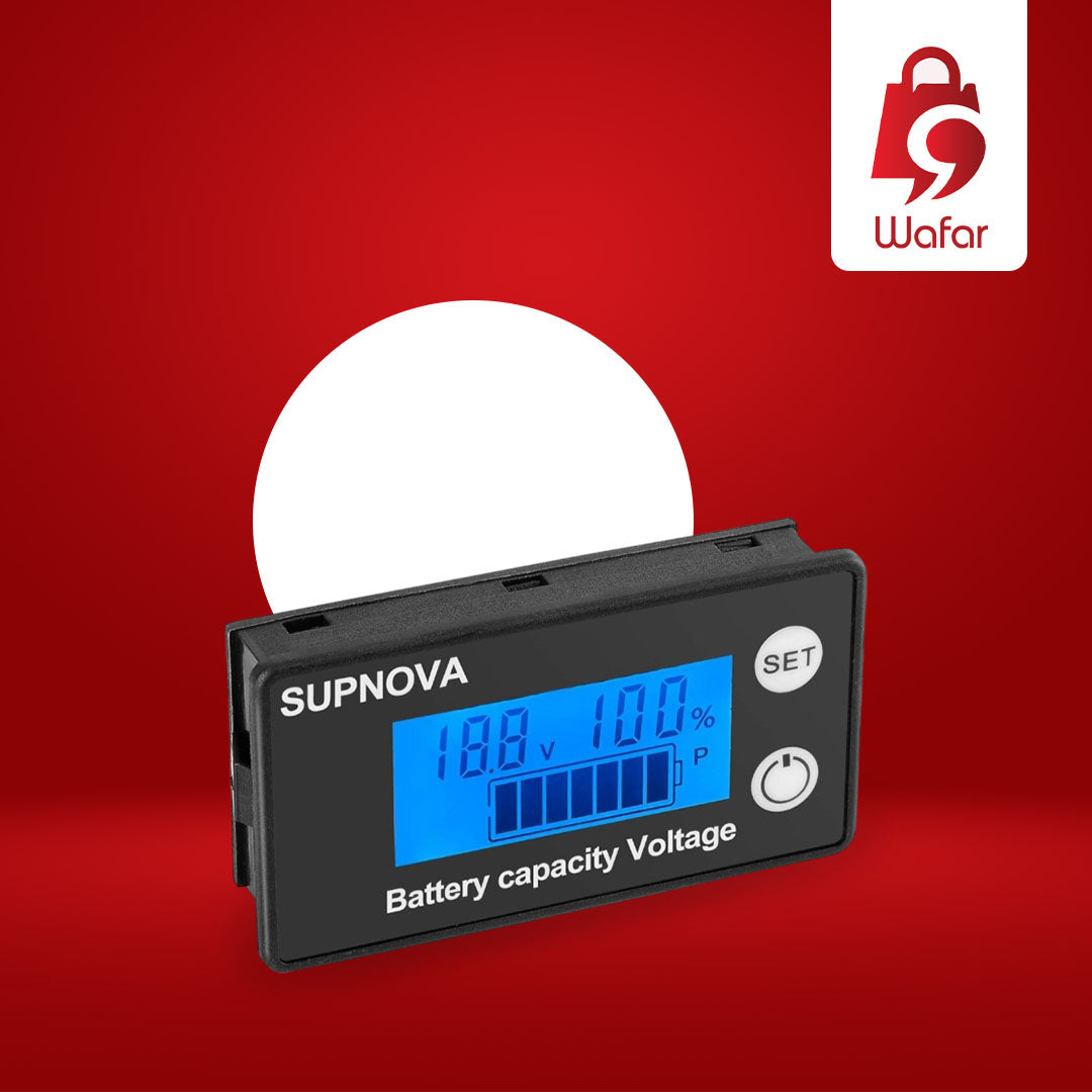 شاشة مراقبة البطارية 12V 24V 36V 48V 60V 72V من SUPNOVA – عداد رقمي