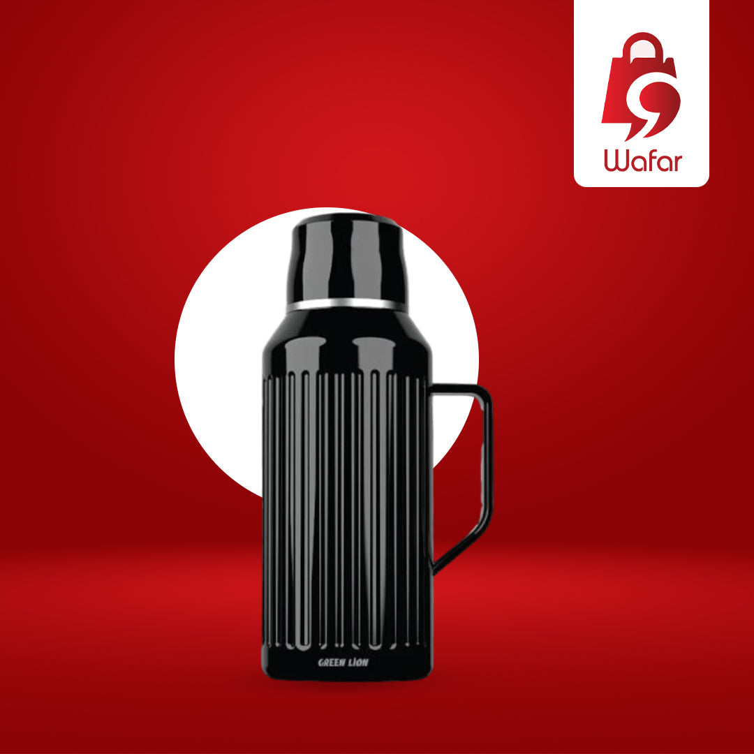 زجاجة حرارية كلاسيكية من Green Lion (أسود وأبيض)
