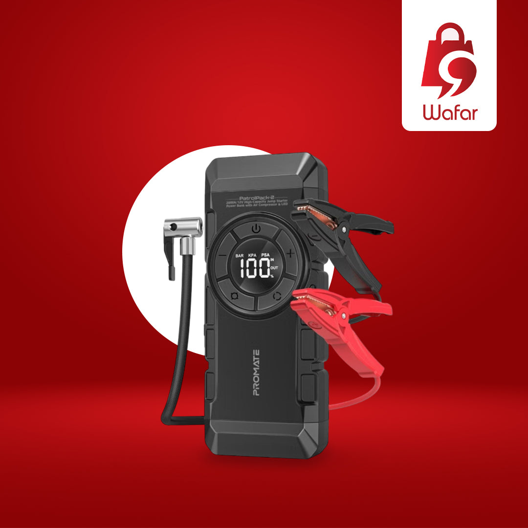 باوربانك مع بطارية تشغيل سيارة بقدرة 1200 أمبير / 12 فولت