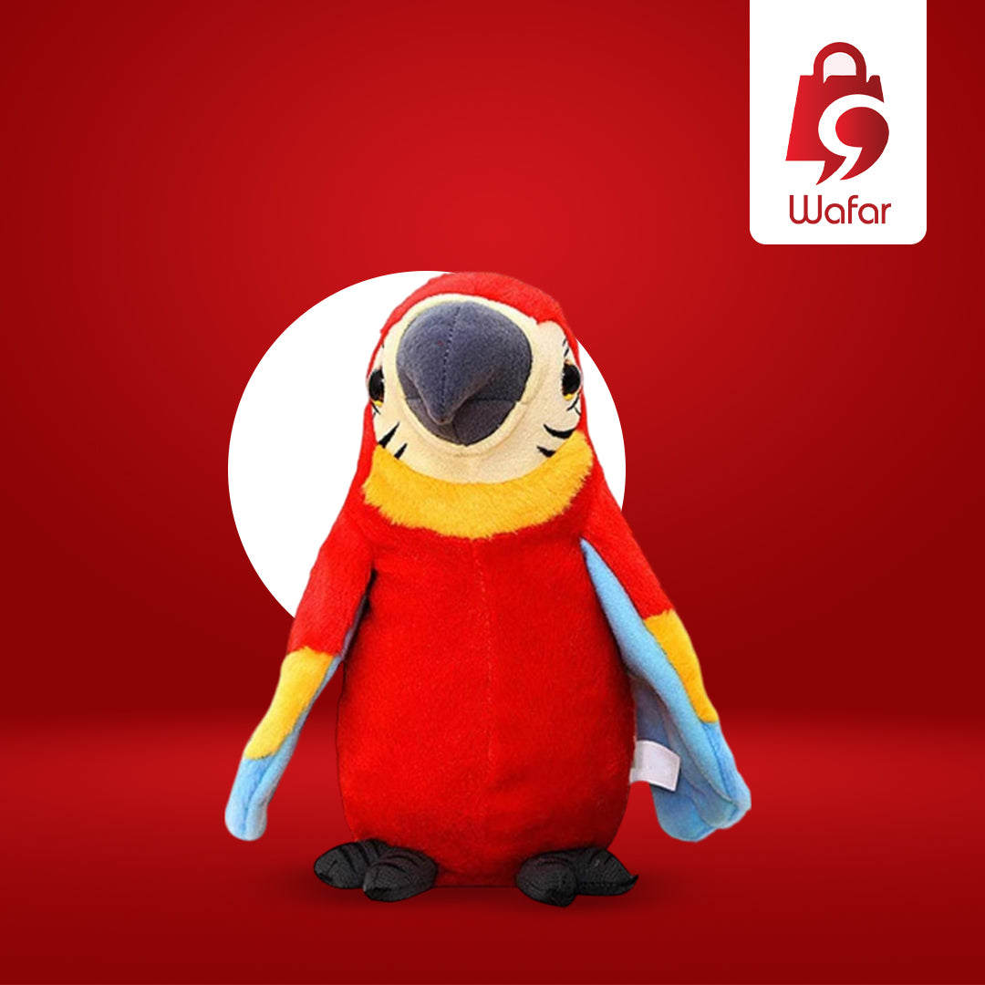 لعبة ببغاء ناطق للأطفال من BuntyTraders – يكرر ما تقوله – ببغاء مكاو محشو ملون يتكلم