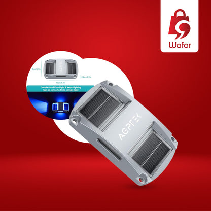 كشافات AGPTEK الشمسية للممرات الخارجية – أضواء سطح