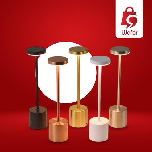 مصباح طاولة LED ستايل نورديك - متعدد الألوان وقابل لإعادة الشحن