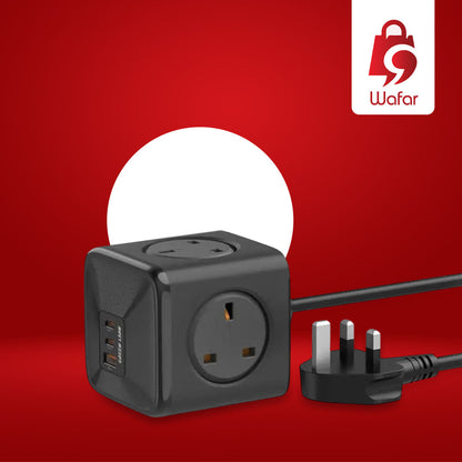 جرين ليون مقبس طاقة مدمج 7 في 1 بقدرة 33 واط PPS - أسود