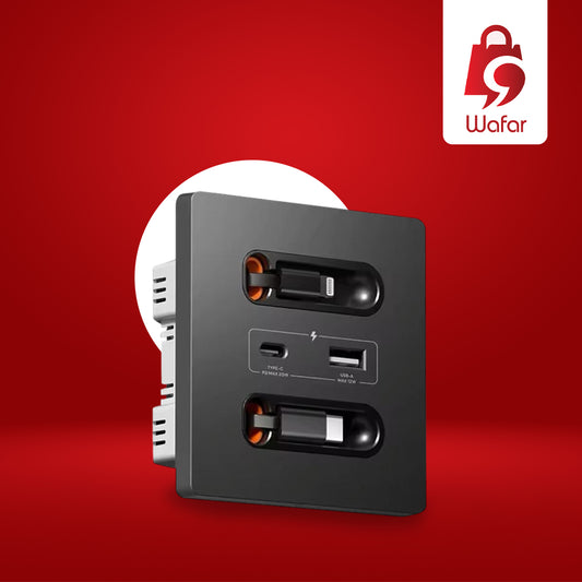 شاحن سريع بقوة 20 واط مع كابلات مدمجة