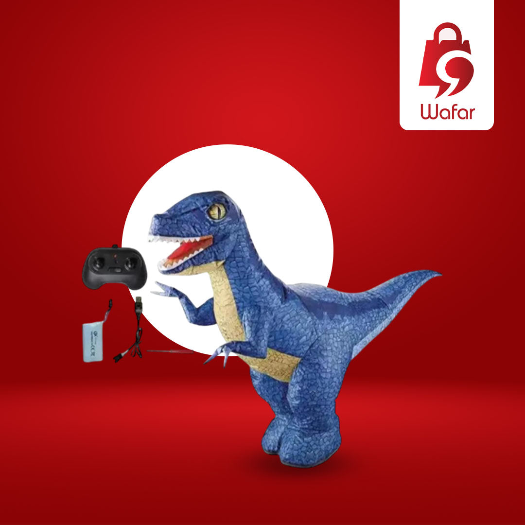 لعبة ديناصور قابلة للنفخ من nino's بطول 3 أقدام بجهاز تحكم عن بُعد للأطفال