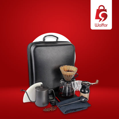 طقم القهوة المختصة مع حقيبة