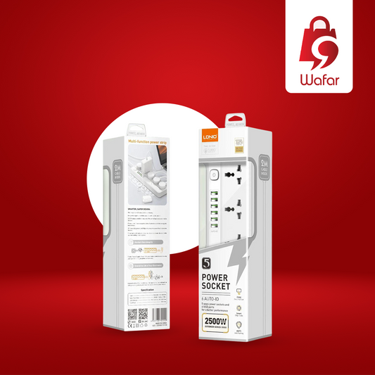 LDNIO مشترك طاقة عالمي بـ 5 منافذ AC – موديل SC5614