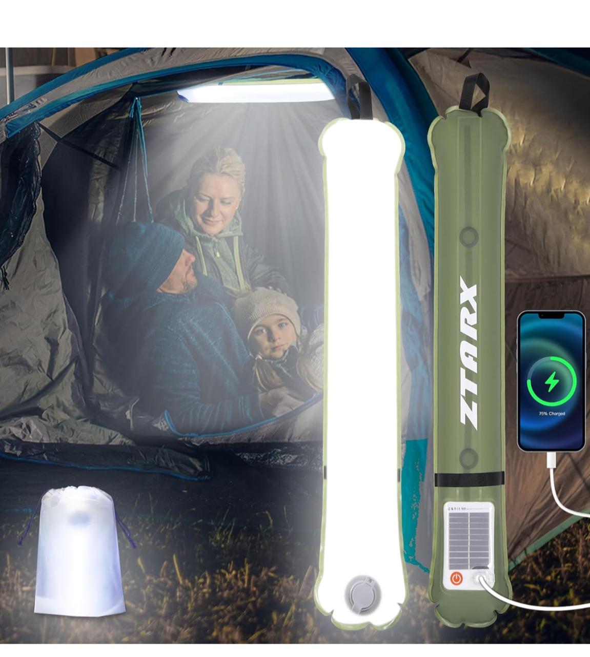 Qoolife 60cm Solar Camping Lights