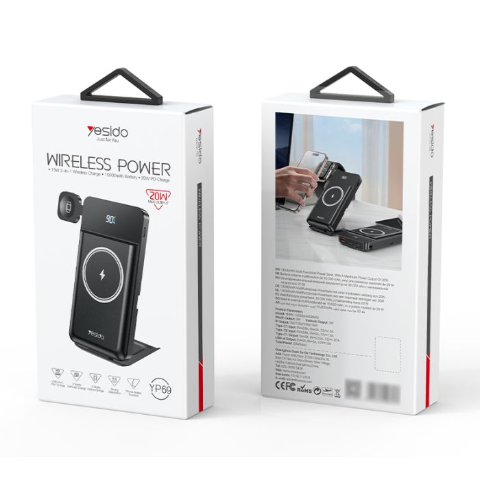 YESIDO YP69 10000mAh 6-in-1 Multifunctional Power Bank