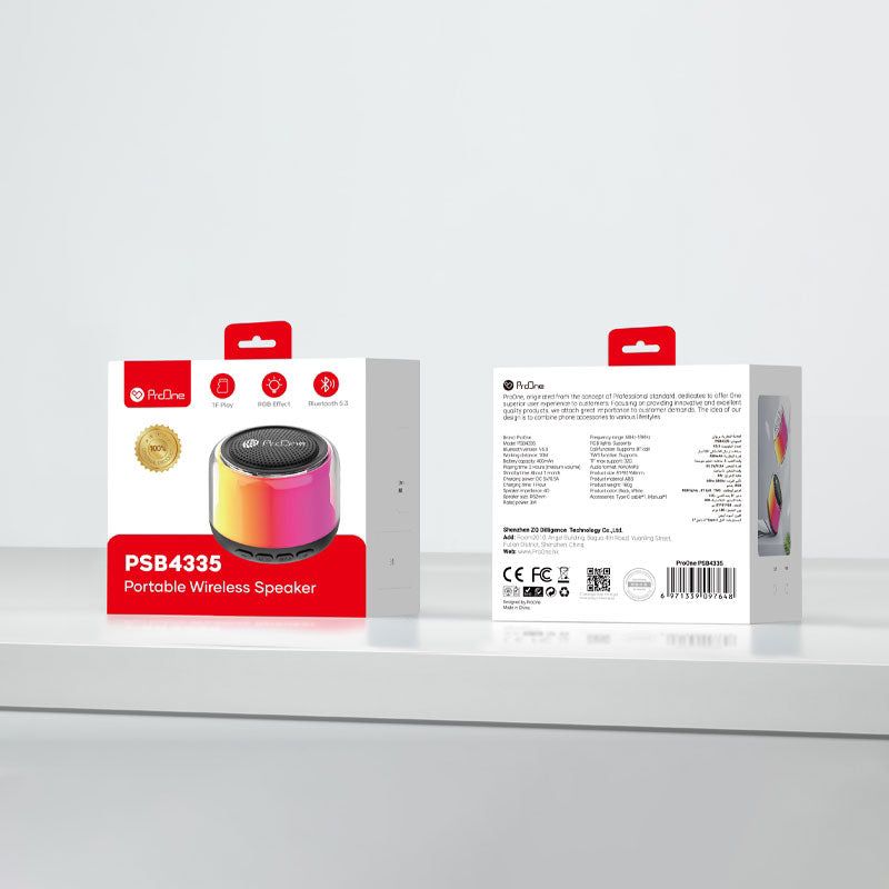 سماعة بلوتوث محمولة ProOne موديل PSB4335