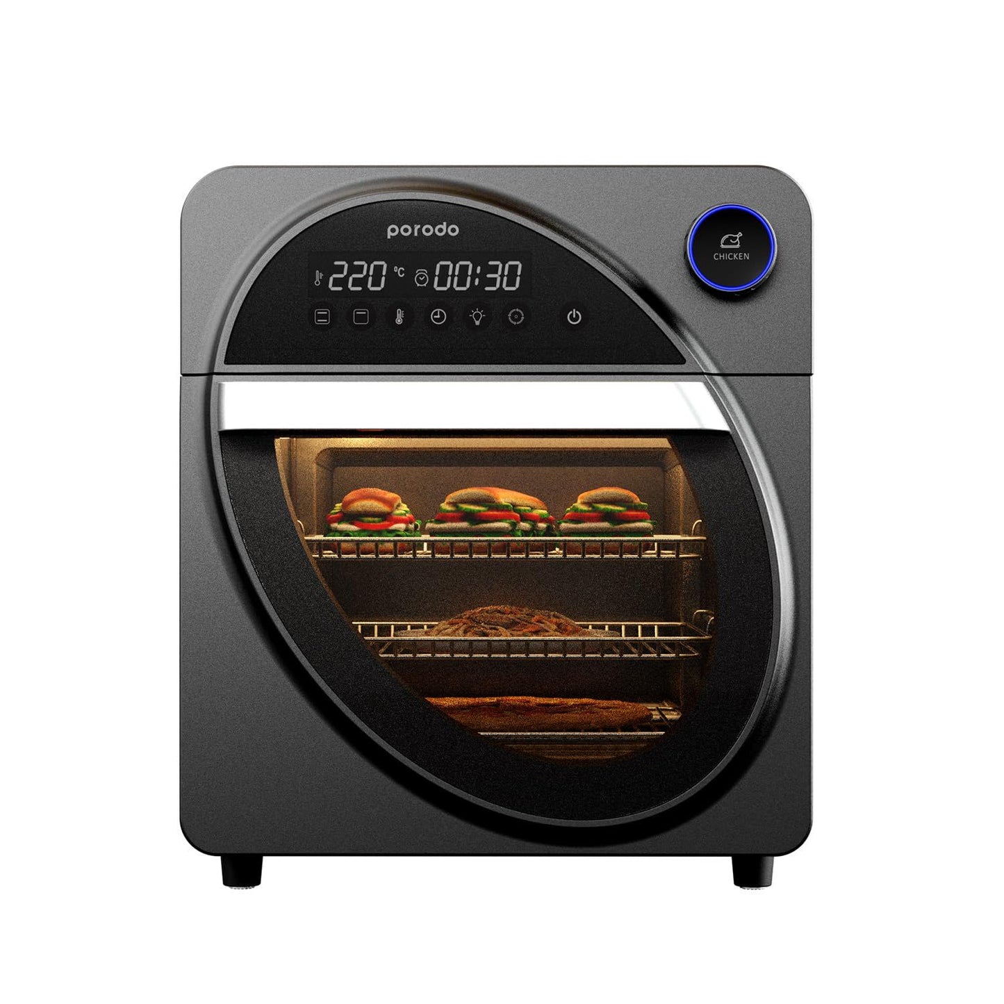 بورودو مقلاة هوائية وفرن مزدوج الوضع للتحكم باللمس