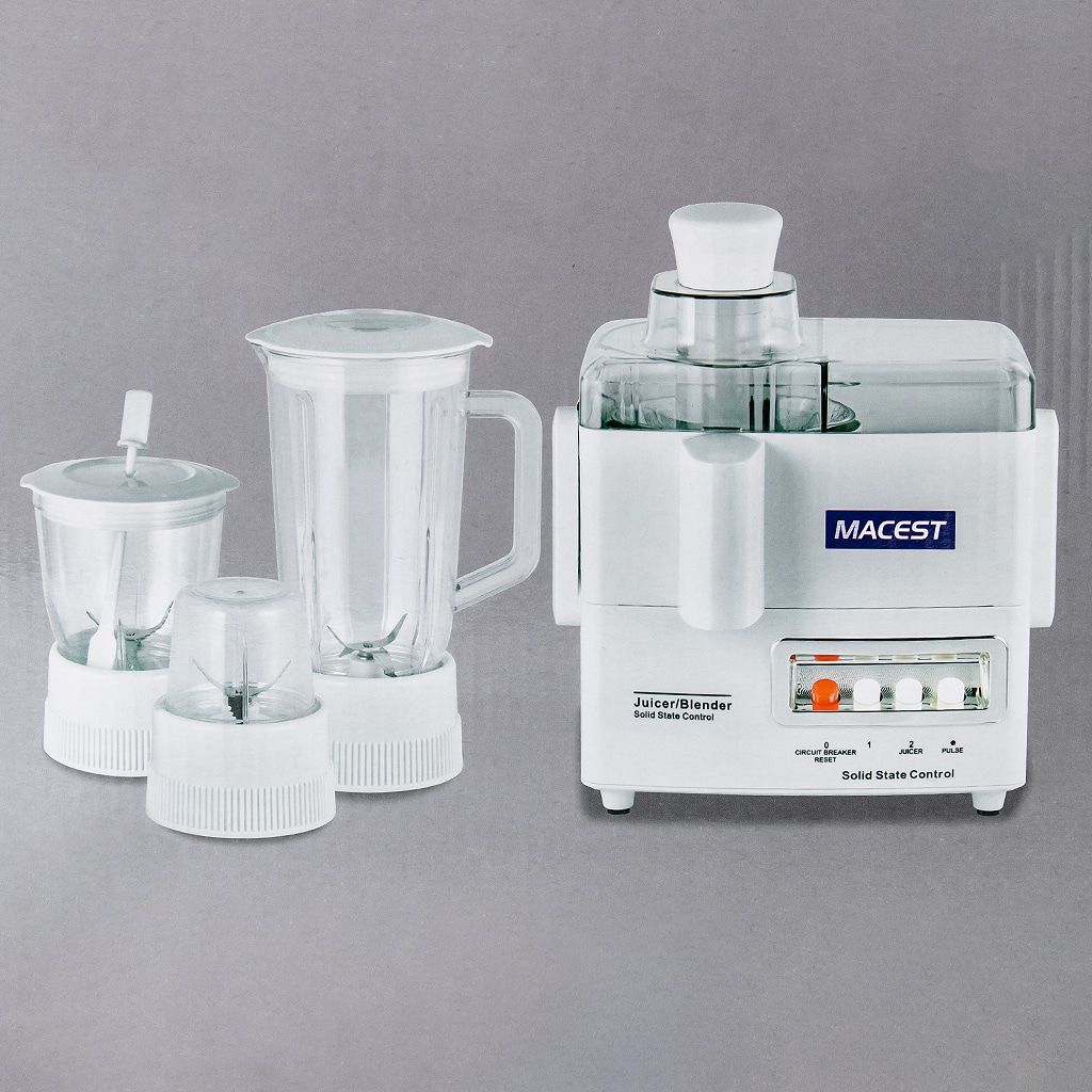 خلاط عصارة كهربائي 4 في 1 بقوة 400 واط من Macest – موديل MC-59105 – أبيض
