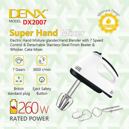 خلاط يدوي كهربائي فائق القوة من Denx DX2007