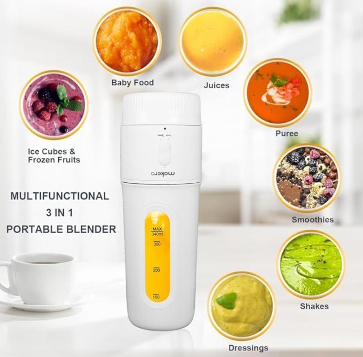 عصارة جرين لايون الذكية 3 في 1 بسعة 380 مل – أبيض