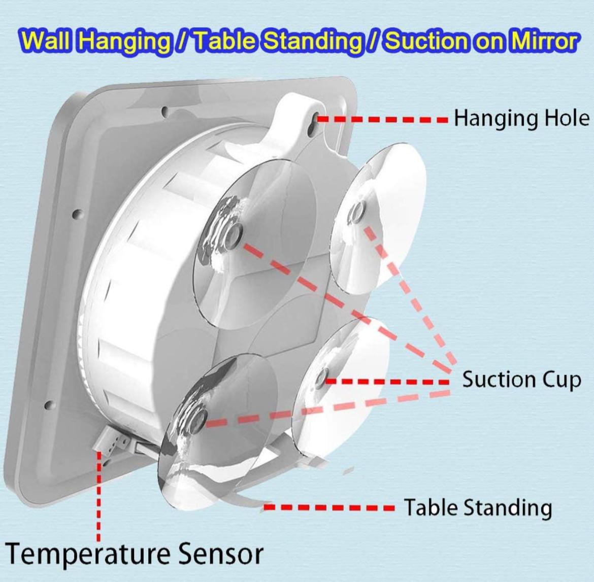 ساعة حائط كبيرة مقاومة للماء للحمام