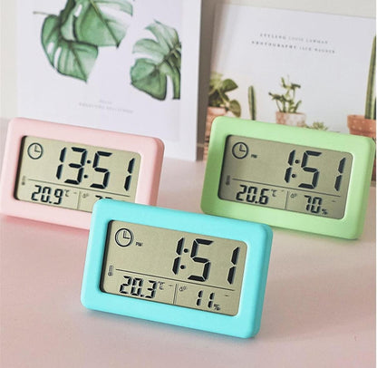 nz منبه رقمي | ساعة منبه رقمية لسطح المكتب مزودة بدرجة حرارة
