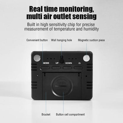 ساعة منبّه رقمية، عرض 12/24 ساعة، بطارية 240mAh