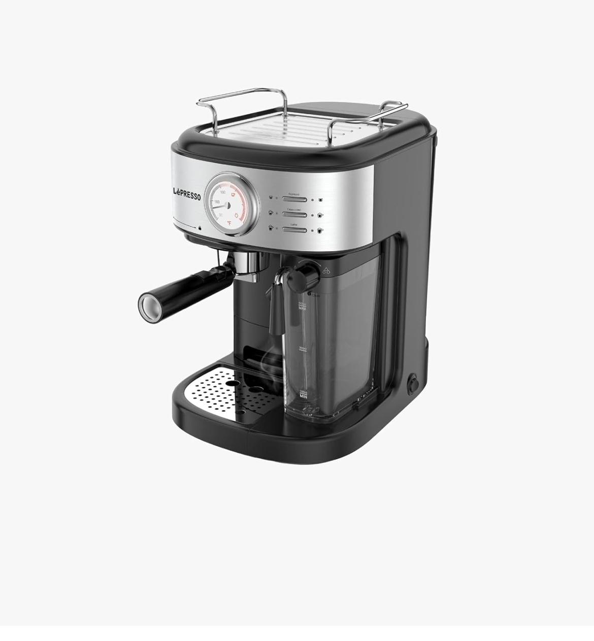 ماكينة قهوة LePresso بضغط قوي 20 بار مع فلتر كبسولات