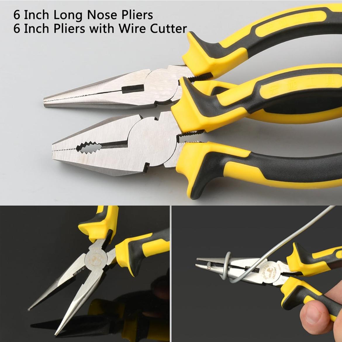 طقم أدوات DOWELL - 49 قطعة لصيانة المنزل مع صندوق تخزين بلاستيكي