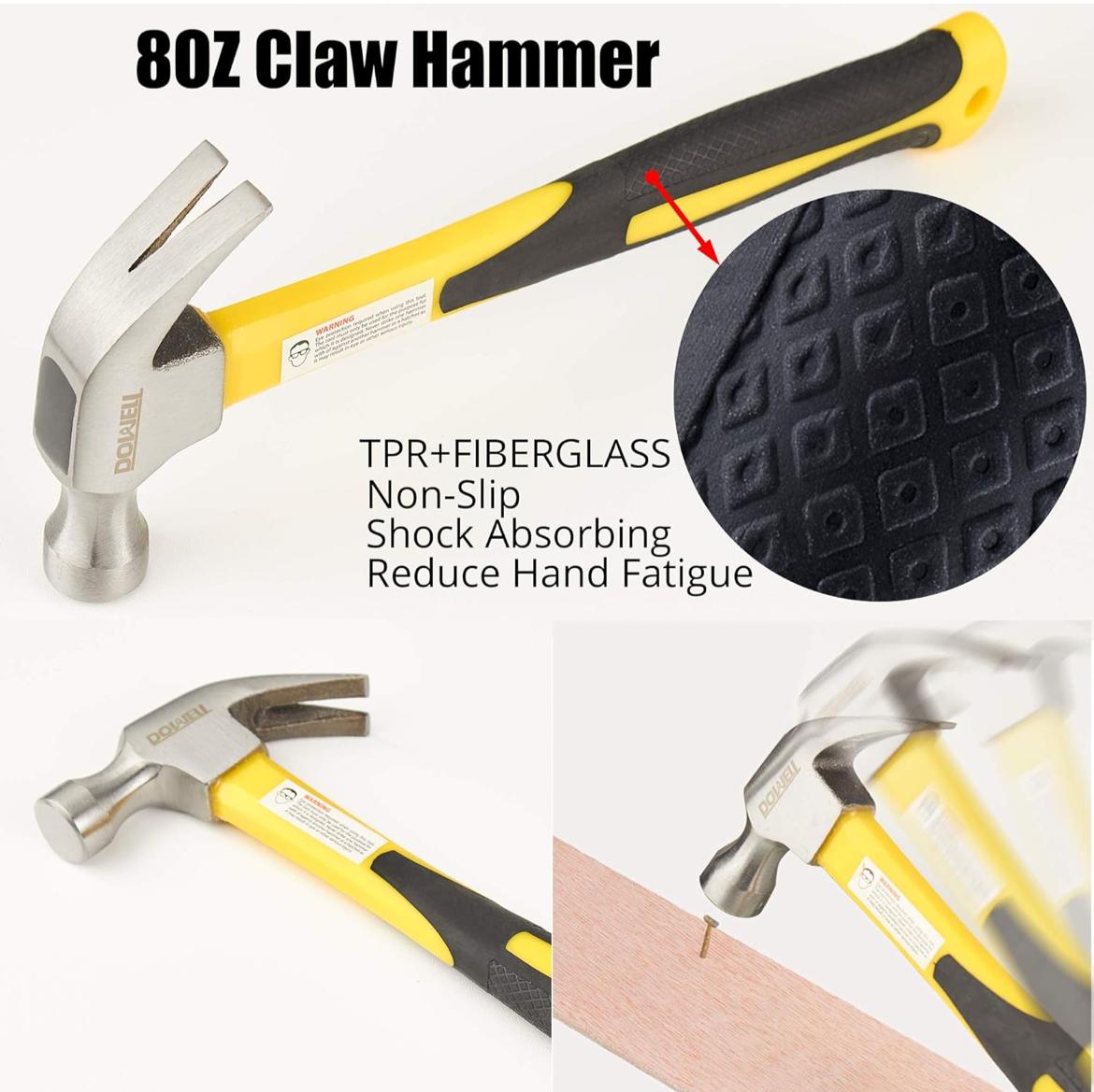 طقم أدوات DOWELL - 49 قطعة لصيانة المنزل مع صندوق تخزين بلاستيكي