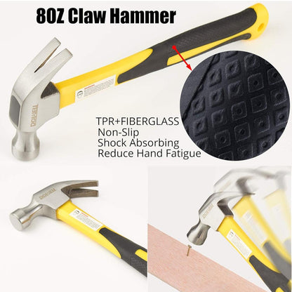 طقم أدوات DOWELL - 49 قطعة لصيانة المنزل مع صندوق تخزين بلاستيكي