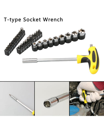 طقم أدوات DOWELL - 49 قطعة لصيانة المنزل مع صندوق تخزين بلاستيكي