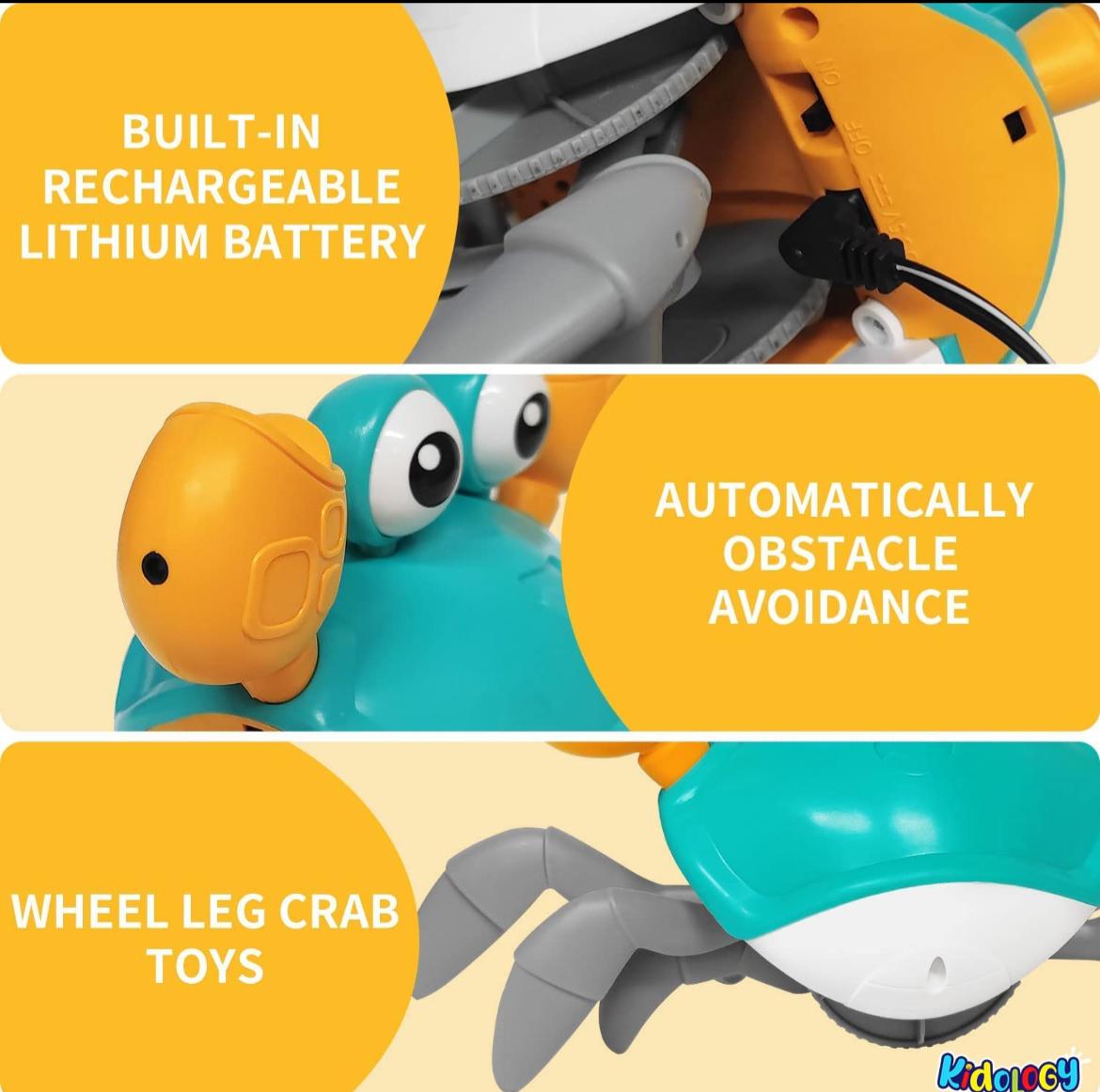 لعبة السلطعون الزاحف للأطفال والرضّع – بلإضاءة وموسيقى