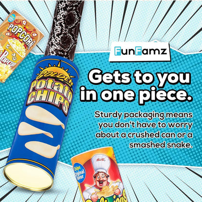خدعة الثعبان في علبة رقائق البطاطس من FunFamz