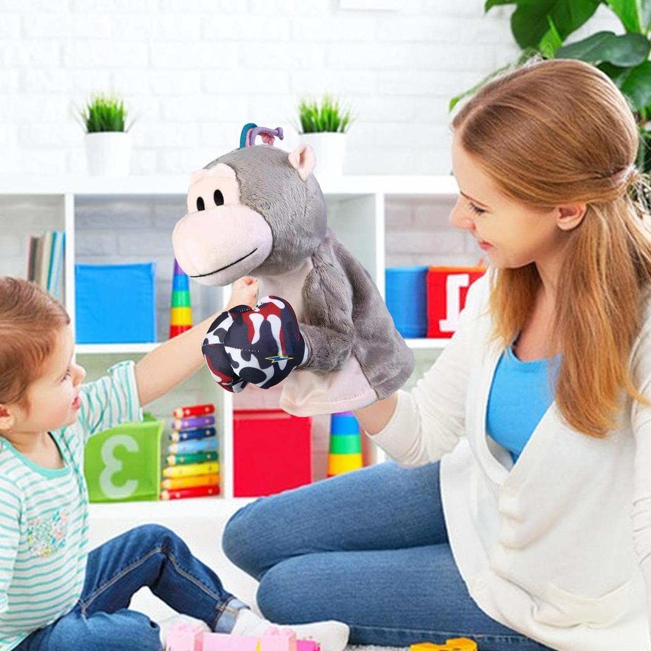 قرد ملاكم – دمية يد لحيوانات الكونغ فو | دمى ملاكمة للأطفال