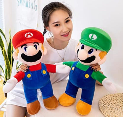 2 دمى محشوة لشخصيات ماريو – حجم كبير 15.75 إنش (40 سم)