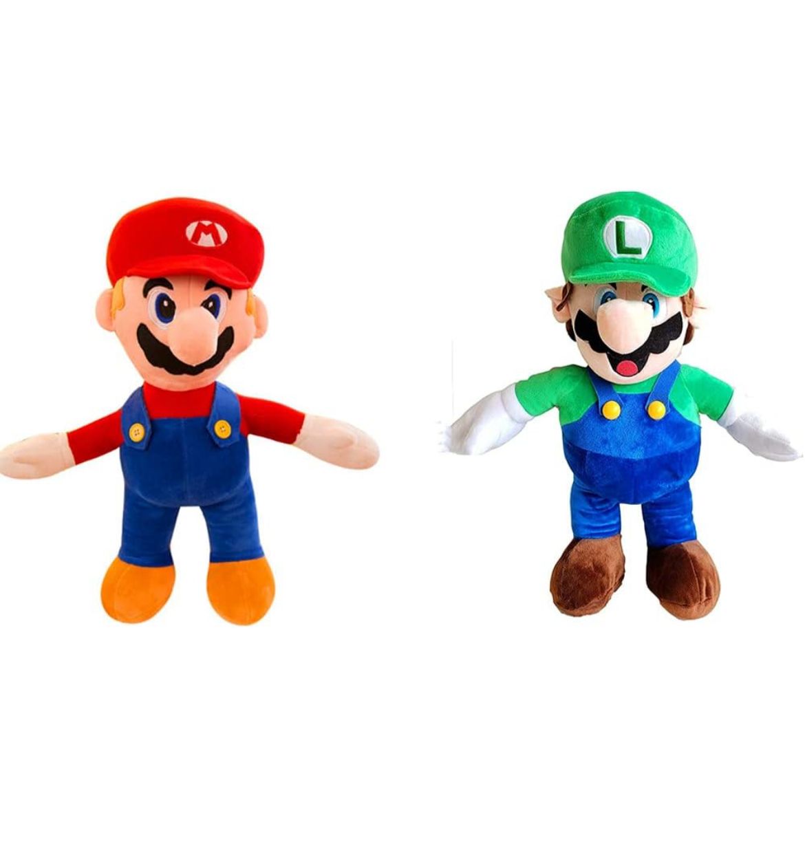 2 دمى محشوة لشخصيات ماريو – حجم كبير 15.75 إنش (40 سم)