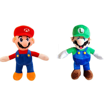 2 دمى محشوة لشخصيات ماريو – حجم كبير 15.75 إنش (40 سم)