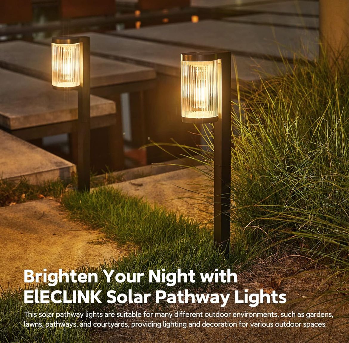 أضواء الممر الشمسية من ELECLINK للاستخدام الخارجي
