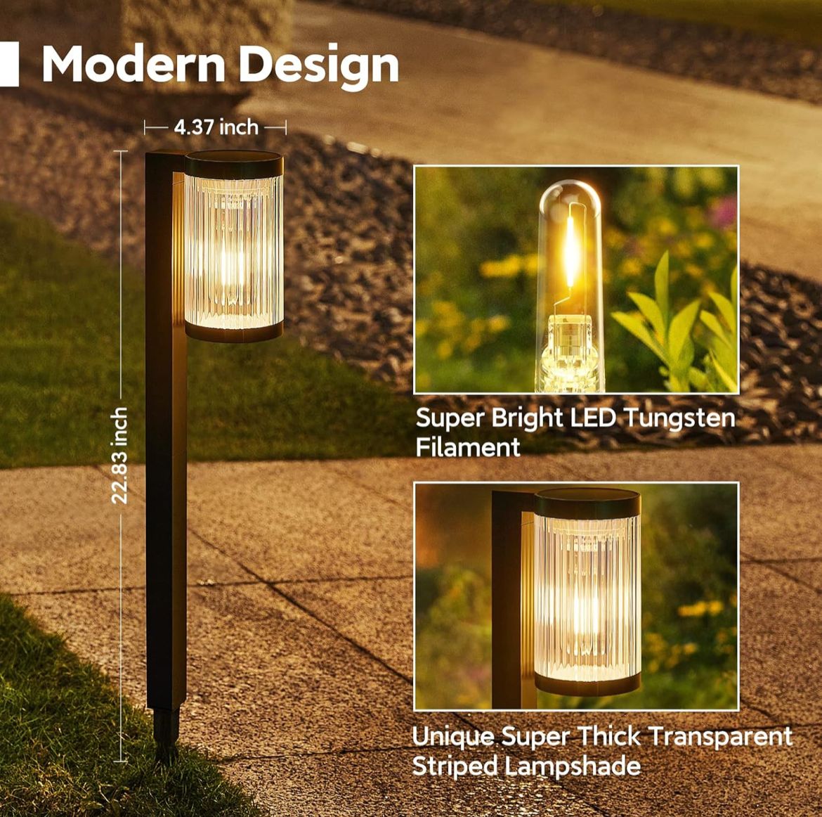 أضواء الممر الشمسية من ELECLINK للاستخدام الخارجي