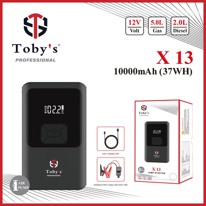 TOBYS X13 - باور بانك متعدد الوظائف بسعة 10000mAh و12 فولت