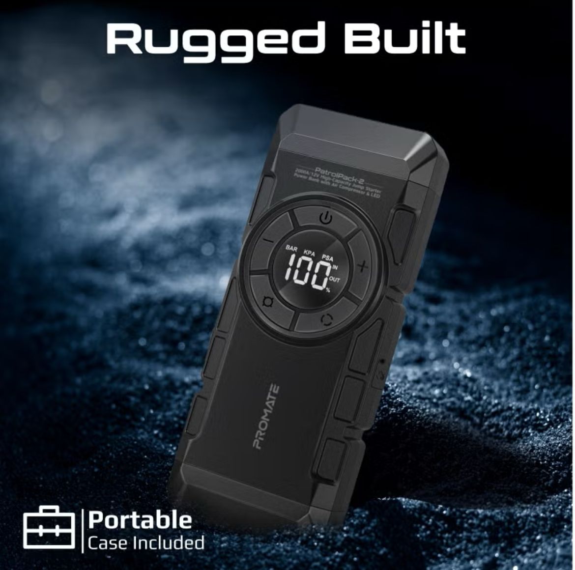 باوربانك مع بطارية تشغيل سيارة بقدرة 1200 أمبير / 12 فولت