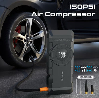 باوربانك مع بطارية تشغيل سيارة بقدرة 1200 أمبير / 12 فولت