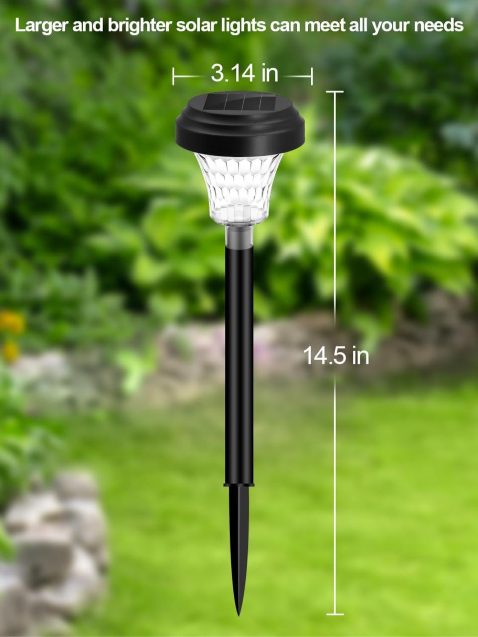 مصابيح ROOR الشمسية للممرات (عدد 2)، ألوان RGB متغيرة + أبيض دافئ