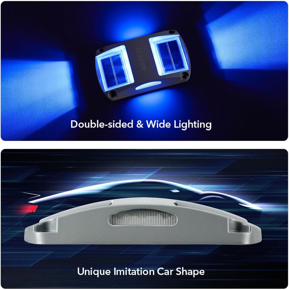 كشافات AGPTEK الشمسية للممرات الخارجية – أضواء سطح