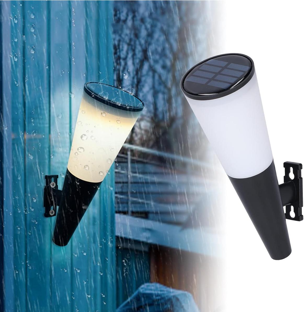 أضواء حائط شمسية خارجية - ضوء أبيض دافئ وRGB