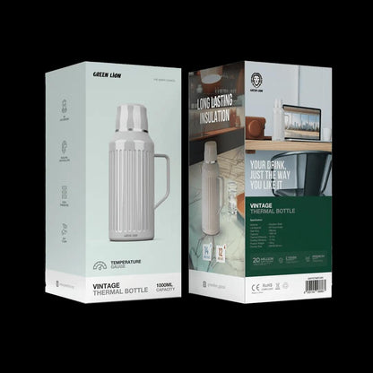 زجاجة حرارية كلاسيكية من Green Lion (أسود وأبيض)
