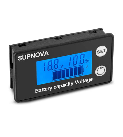 شاشة مراقبة البطارية 12V 24V 36V 48V 60V 72V من SUPNOVA – عداد رقمي