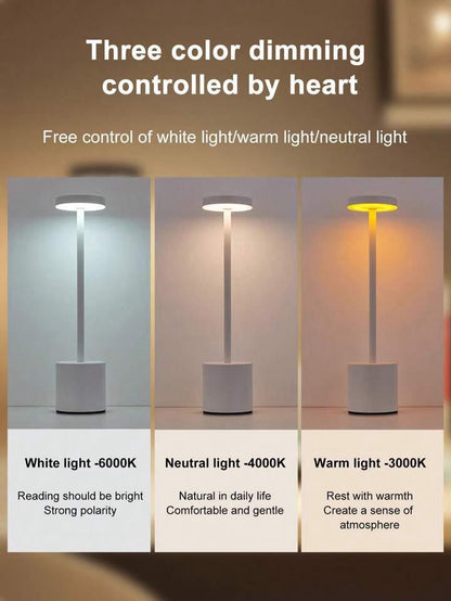 مصباح طاولة LED ستايل نورديك - متعدد الألوان وقابل لإعادة الشحن