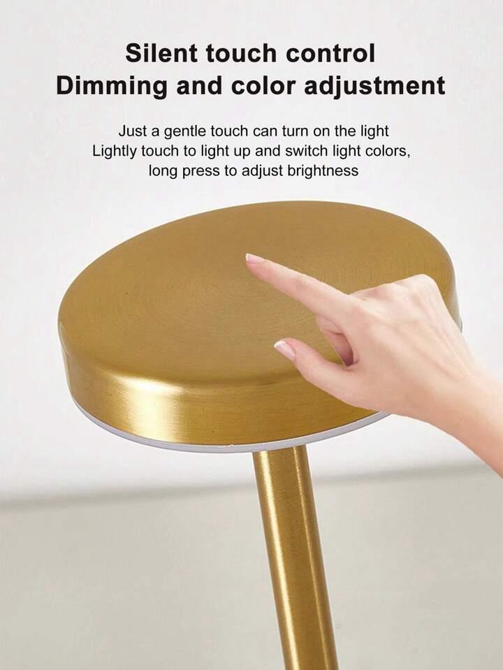 مصباح طاولة LED ستايل نورديك - متعدد الألوان وقابل لإعادة الشحن