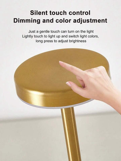 مصباح طاولة LED ستايل نورديك - متعدد الألوان وقابل لإعادة الشحن