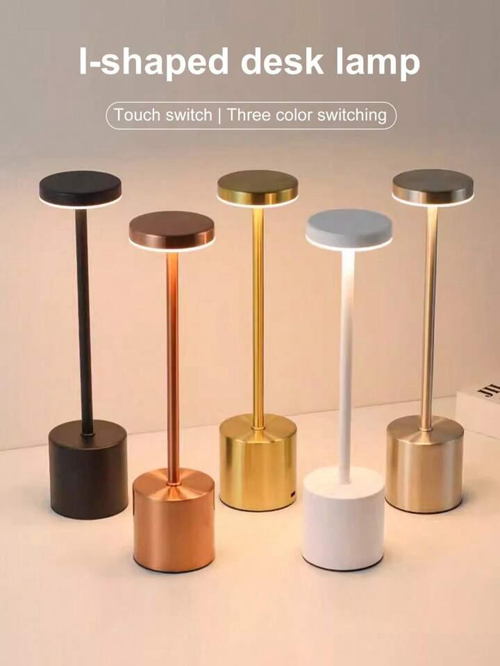 مصباح طاولة LED ستايل نورديك - متعدد الألوان وقابل لإعادة الشحن